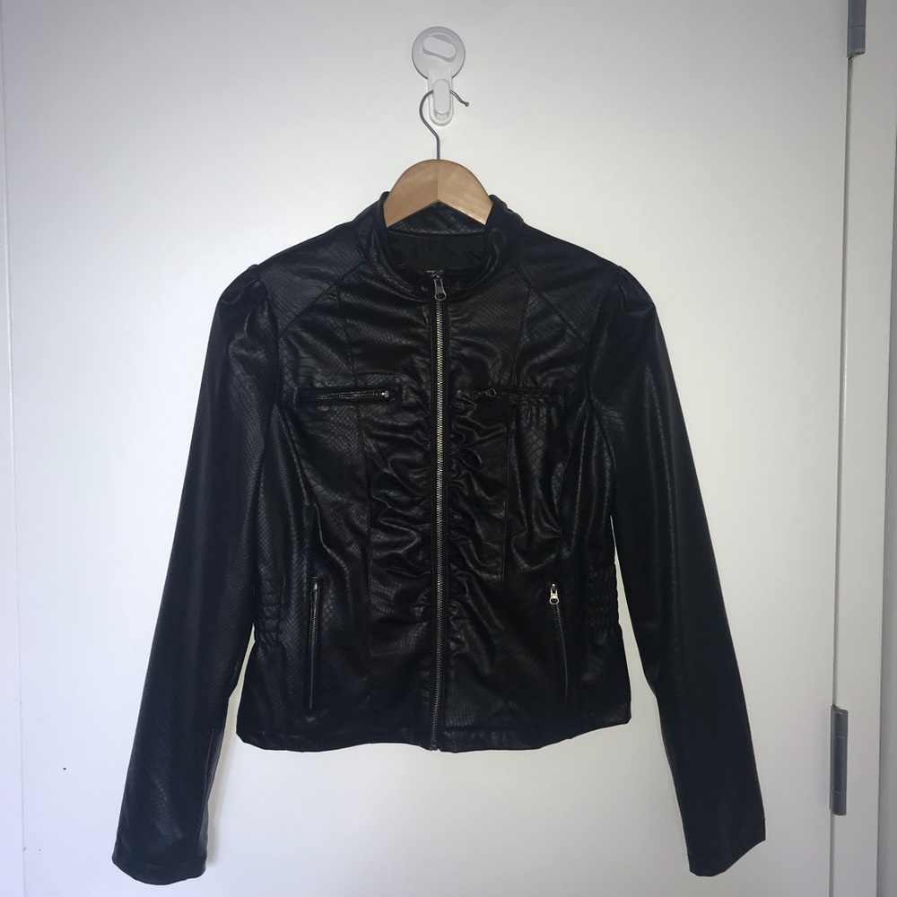 Miss London faux leather jacket (M)